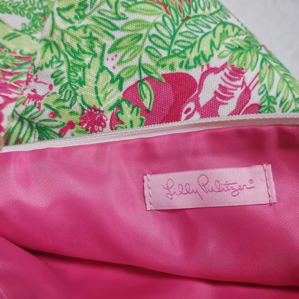 Lilly Pulitzer 'Wash Me Wear Me' Laundry Resort Travel Bag Safari Green & Pink